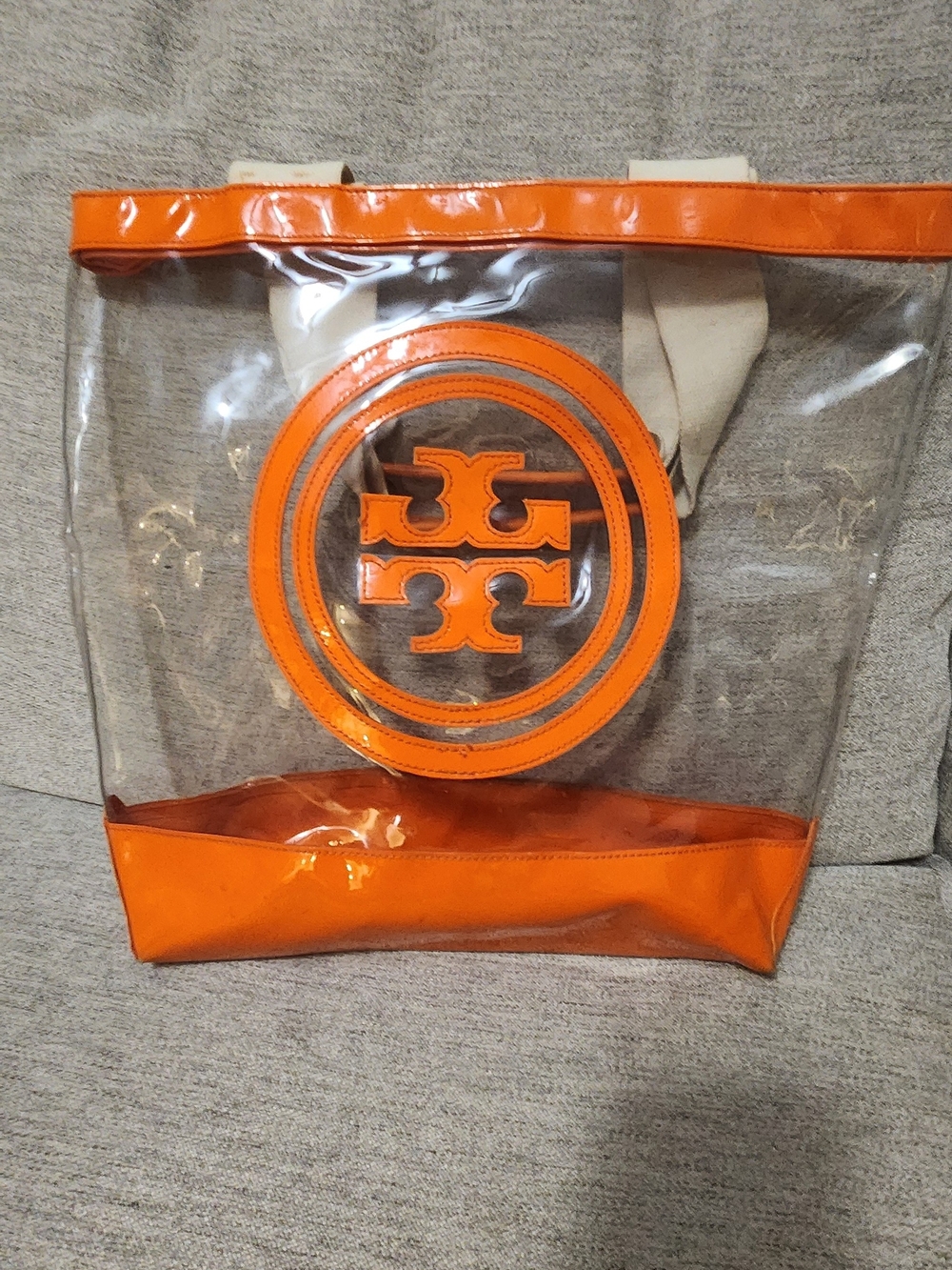 Tory Burch Clear Tote Bag in Orange